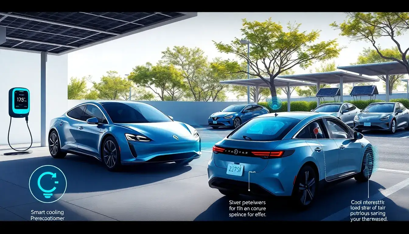 What are the pre-cooling options available for EVs