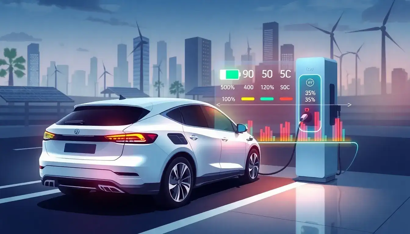 How does the initial state of charge influence the charging time of an electric vehicle