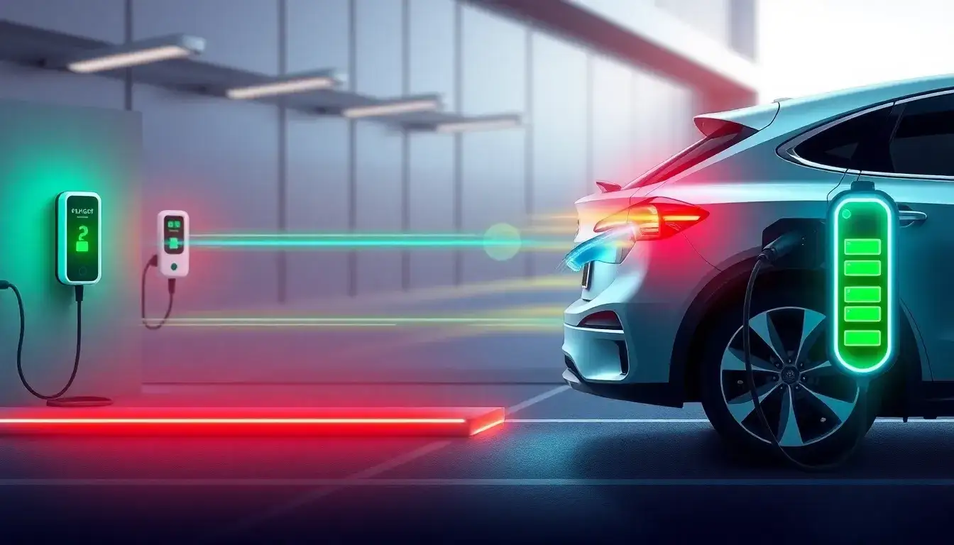 How does the type of charger impact the charging time of an electric vehicle