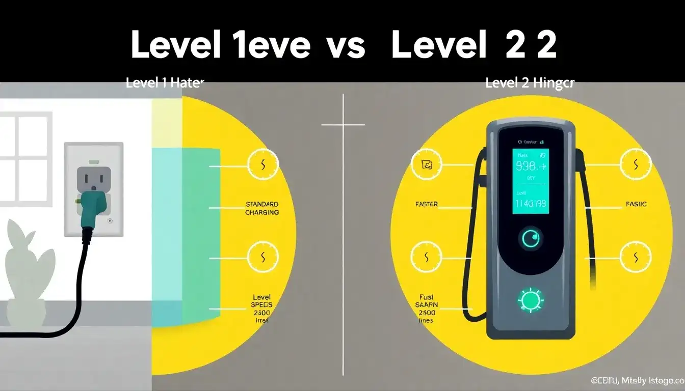 What are the main differences between Level 1 and Level 2 chargers