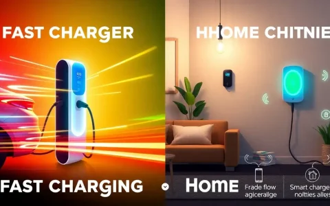 How do rapid chargers compare to home charging solutions for EVs