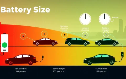 What is the effect of battery size on the charging time of an electric vehicle