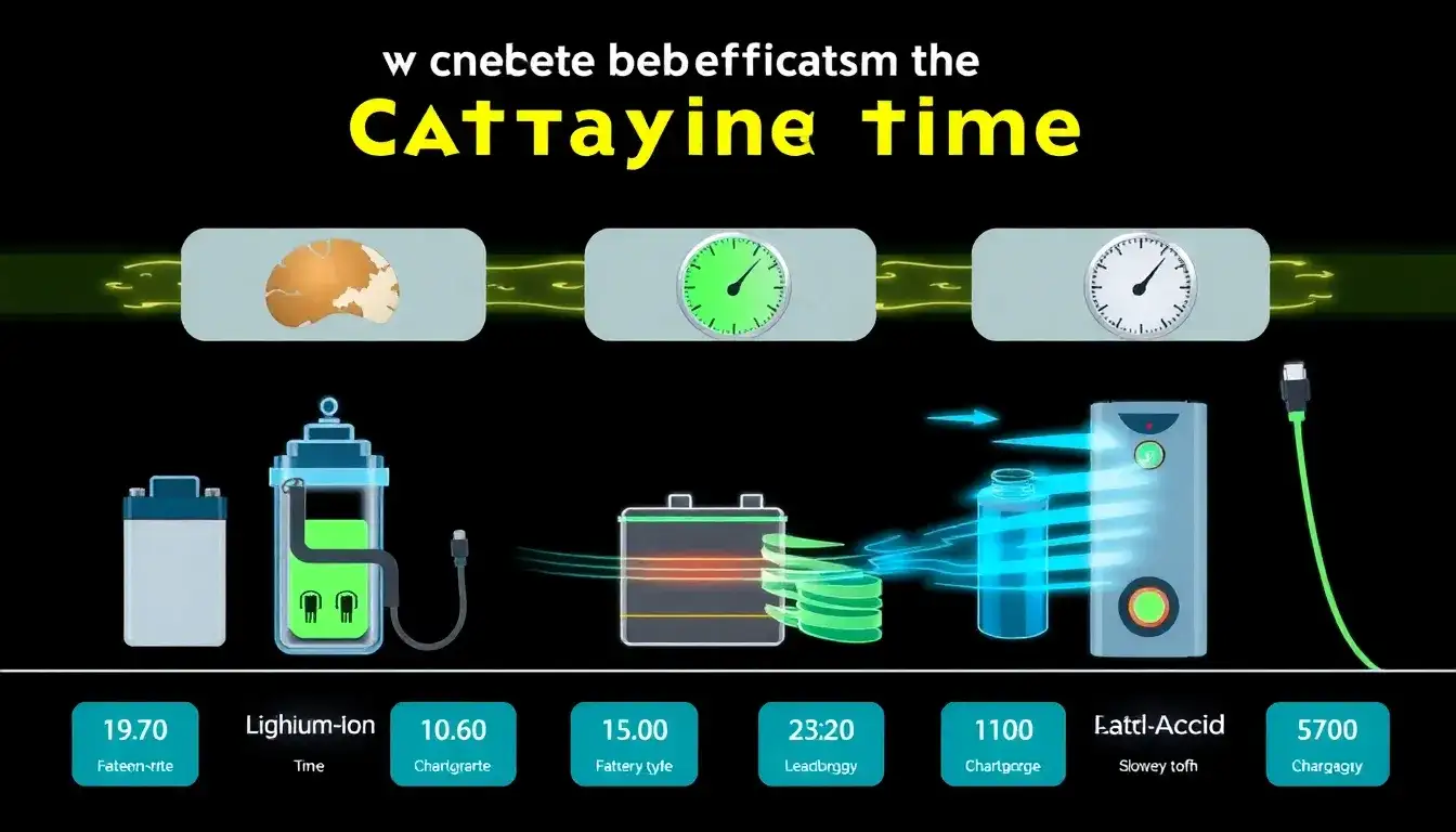 How does battery type affect charging time