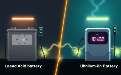 What are the main differences in charging times between electric vehicles with lead-acid batteries and those with lithium-ion batteries