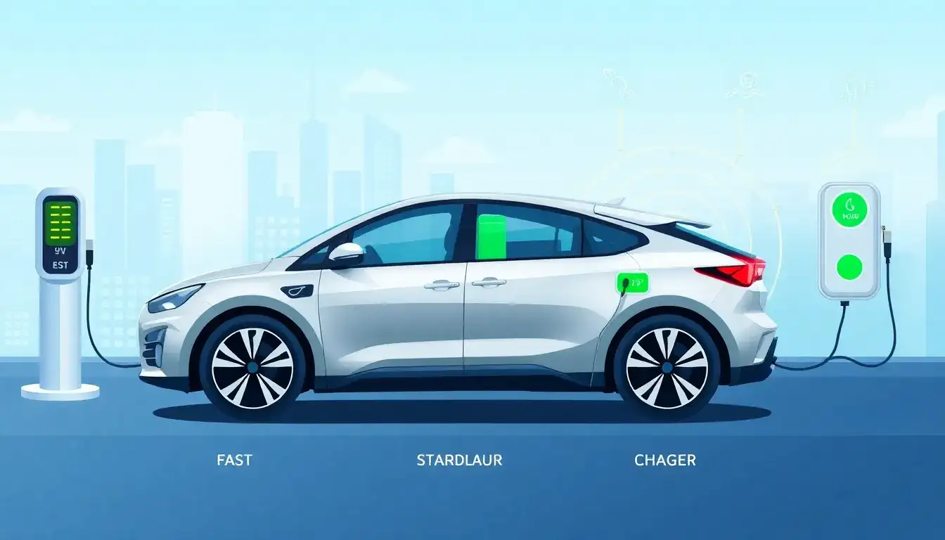 How does the charging speed of an EV impact its overall range