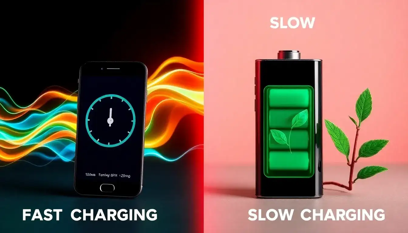How does fast charging compare to slow charging in terms of battery degradation