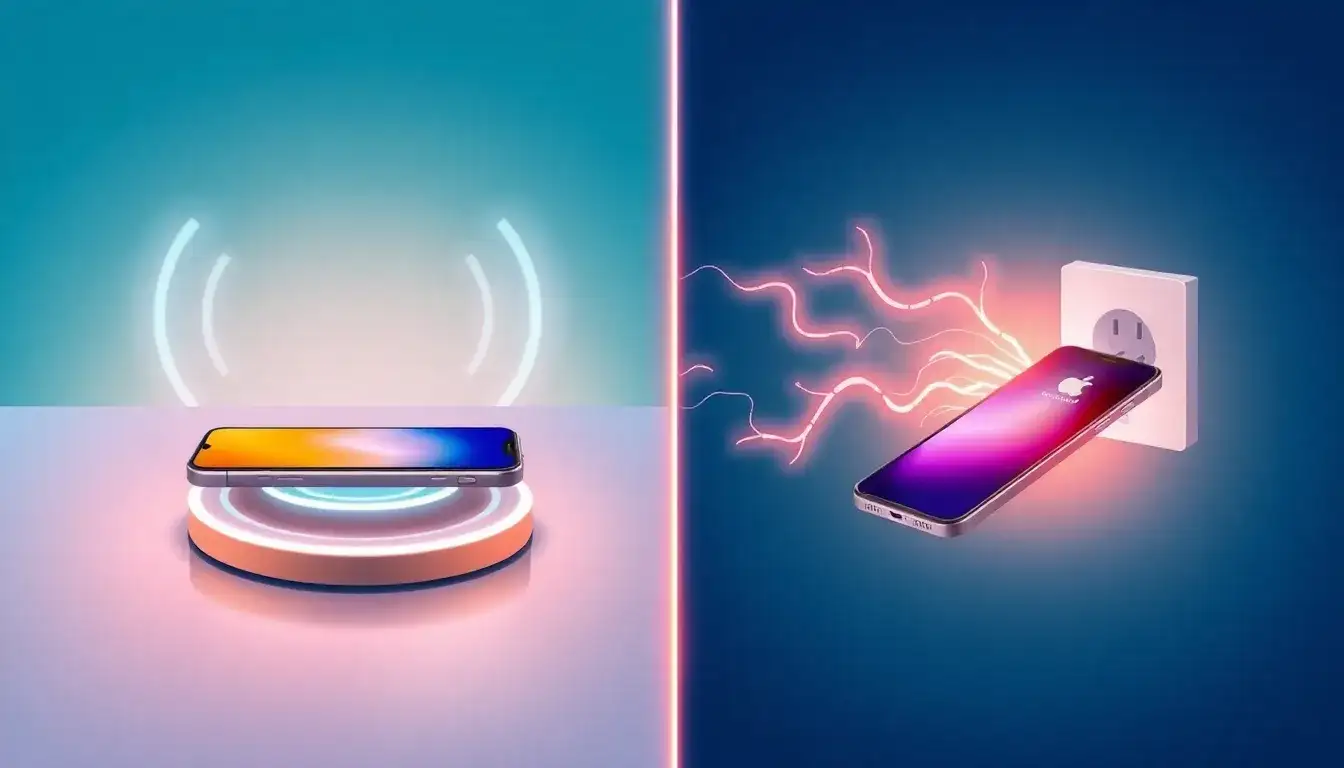 How does wireless charging compare to wired charging in terms of speed