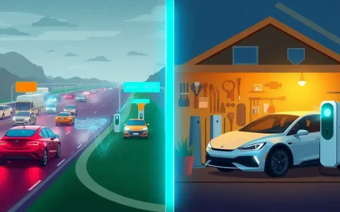 How do DC fast chargers compare to home charging solutions