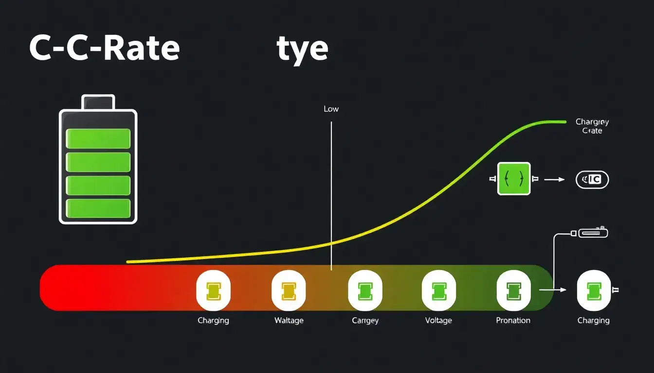 How does the C-rate affect battery charging speed