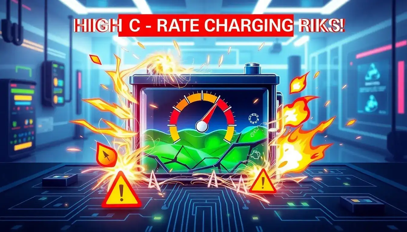 What are the risks of using a high C-rate for battery charging