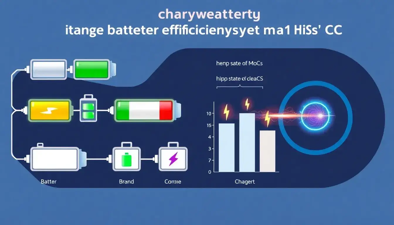 How does the charging efficiency at high SoC levels compare between different brands of batteries