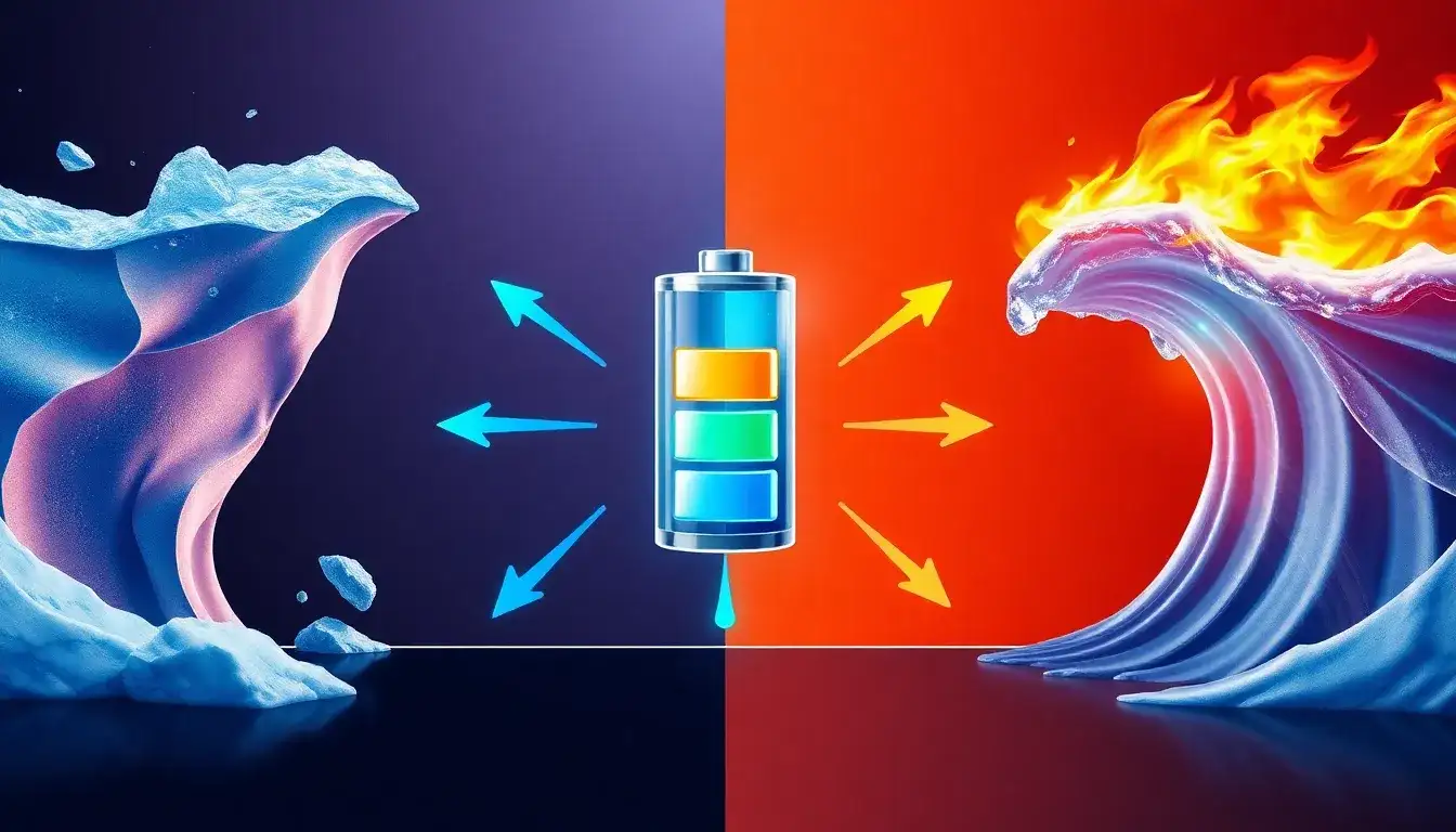What is the impact of temperature on battery cycle life