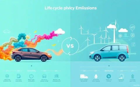 How do the life cycle emissions of hybrid vehicles compare to those of electric vehicles