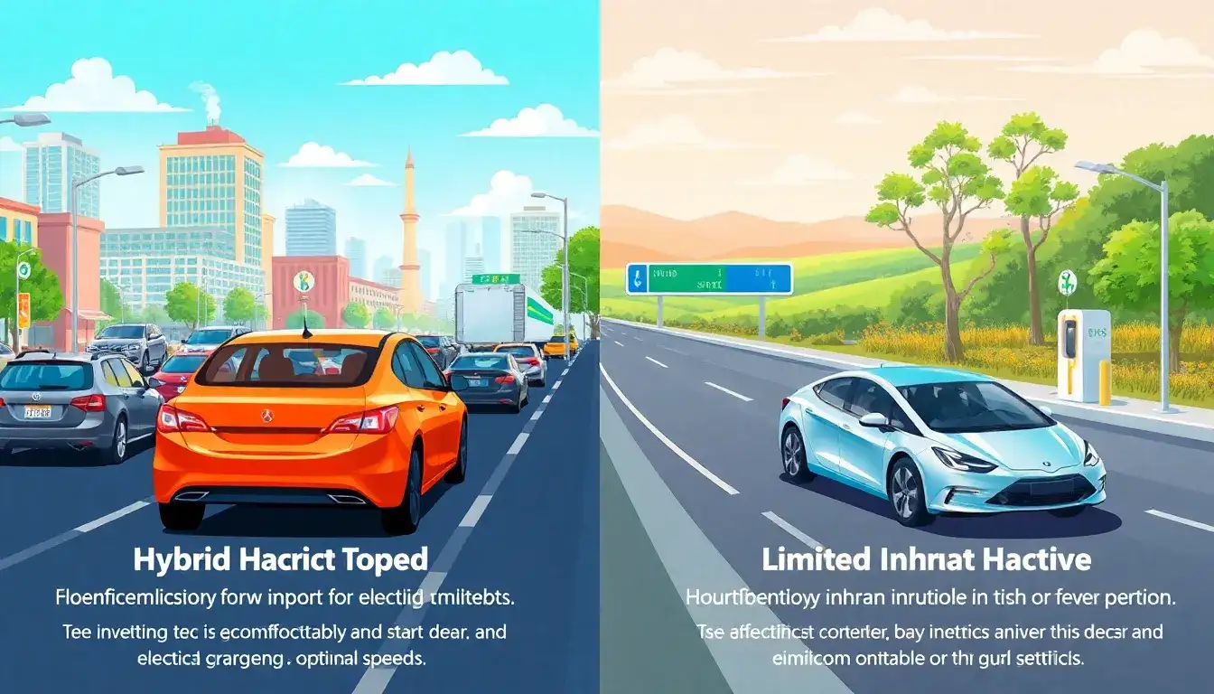 In what scenarios might hybrid vehicles have lower emissions than electric vehicles