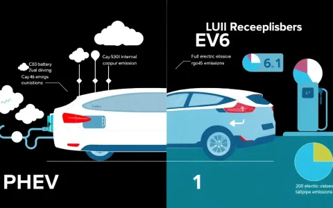 What are the main differences in emissions between plug-in hybrid vehicles and full electric vehicles