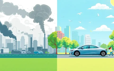 What are the main pollutants reduced by electric vehicles