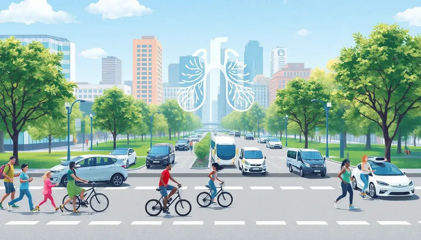 How do electric vehicles impact respiratory health