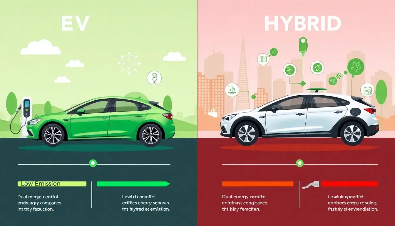 How do electric vehicles compare to hybrid vehicles in terms of pollution reduction