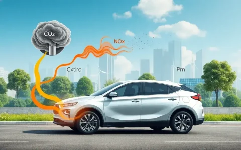 What are the main pollutants reduced by hybrid vehicles