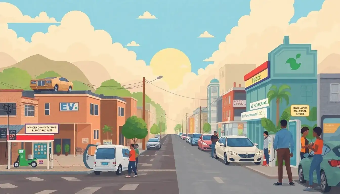 What are the main challenges in adopting electric vehicles in disadvantaged communities