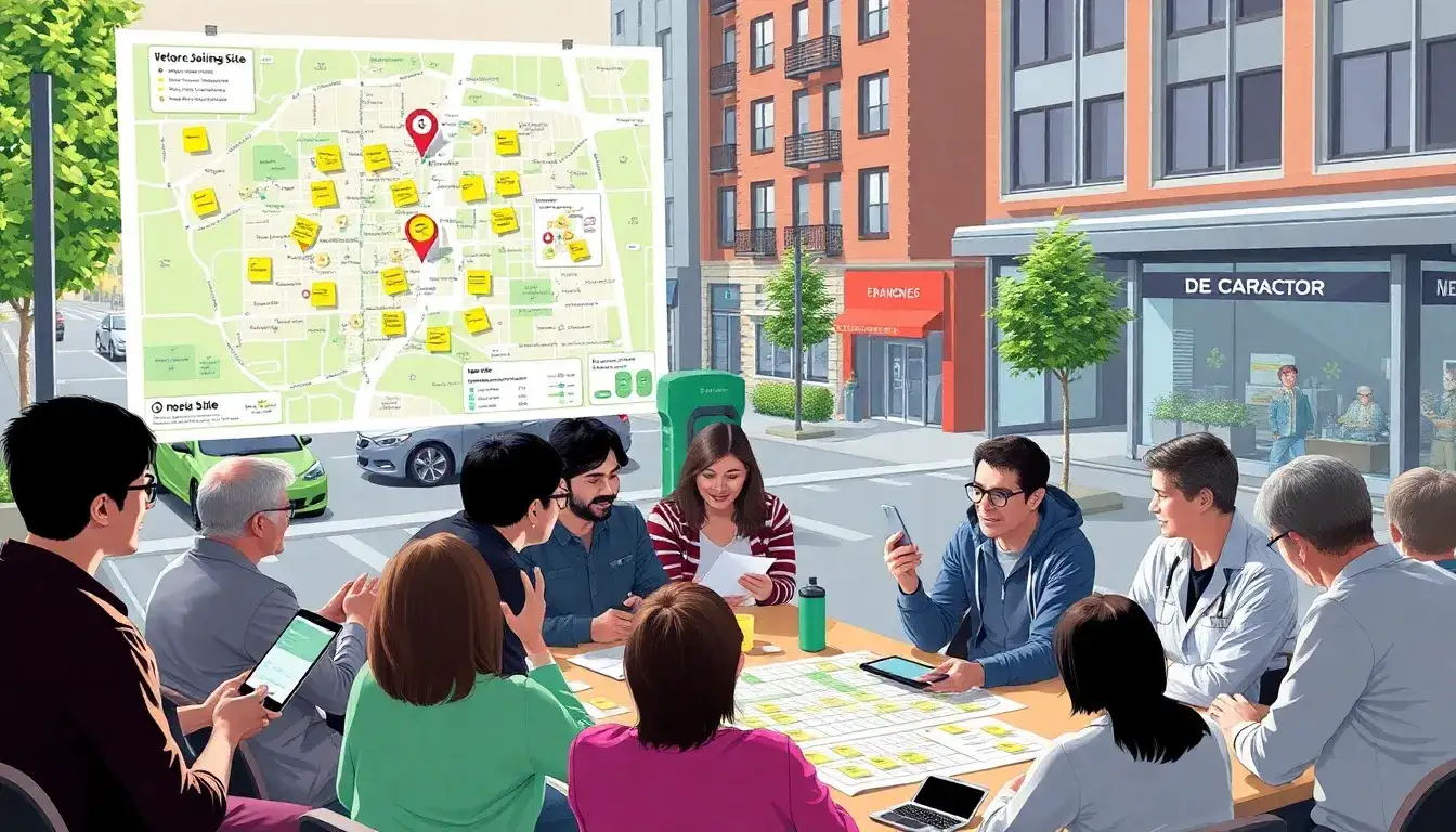 What role can community input play in determining EV charger locations