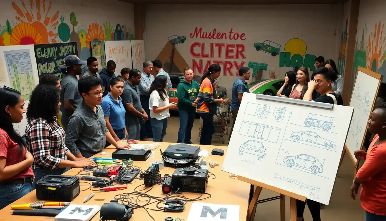 How can training and employment opportunities in EV technology be created in low-income communities