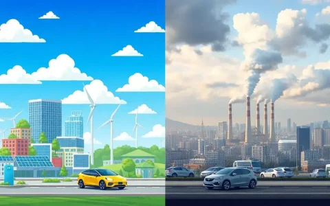 How does the source of electricity for EVs affect air quality