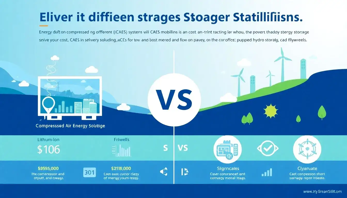 How does the cost of CAES systems compare to other energy storage solutions