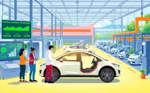 How do federal emission standards influence automakers' strategies for EV production