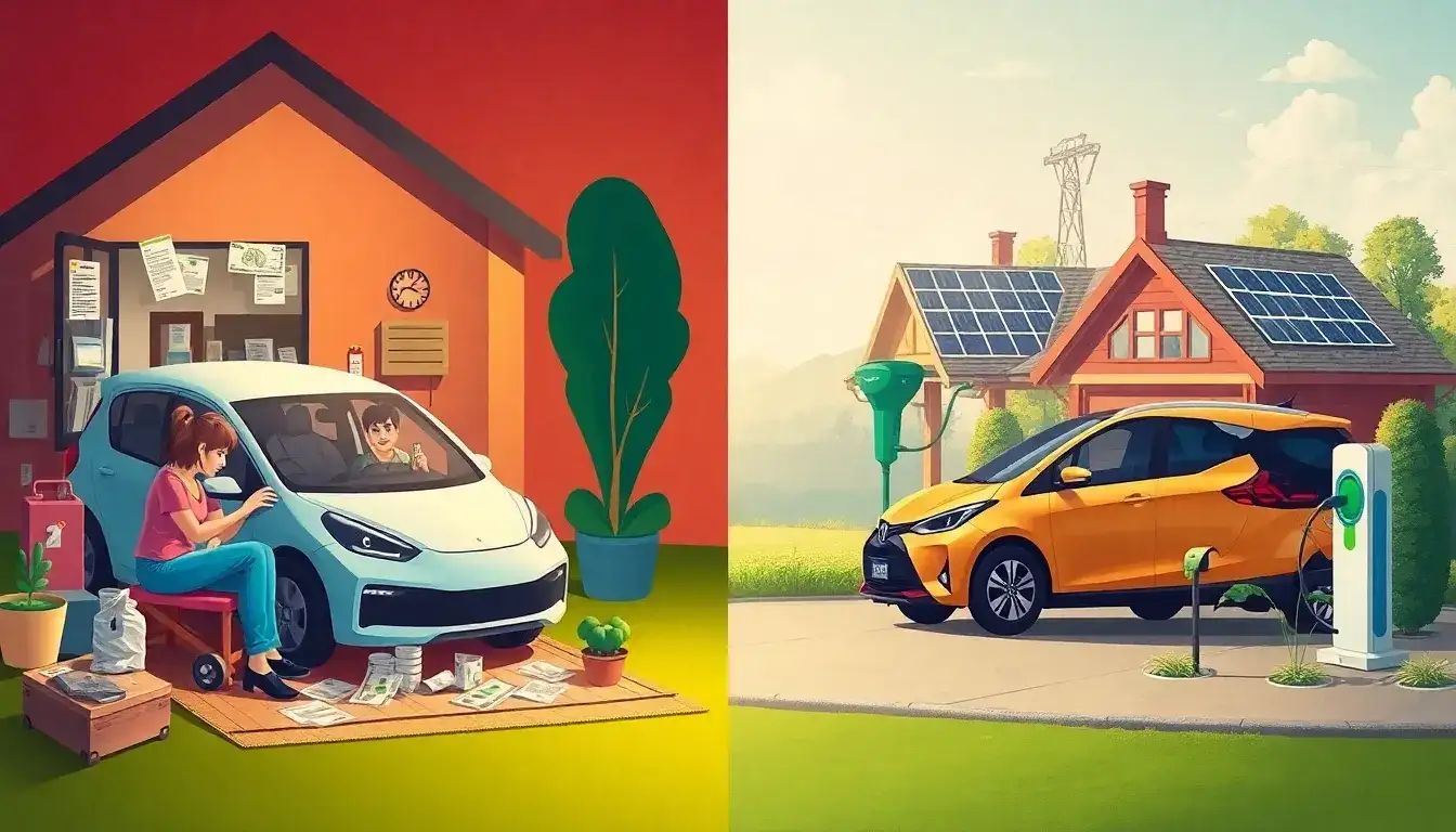 How do upfront costs of EVs impact low-income households differently than higher-income households