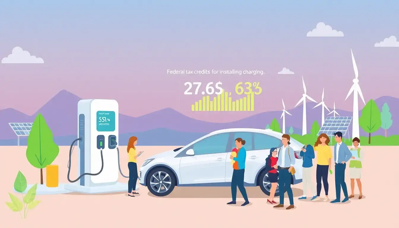 How do federal tax credits impact the overall cost of installing EV charging stations