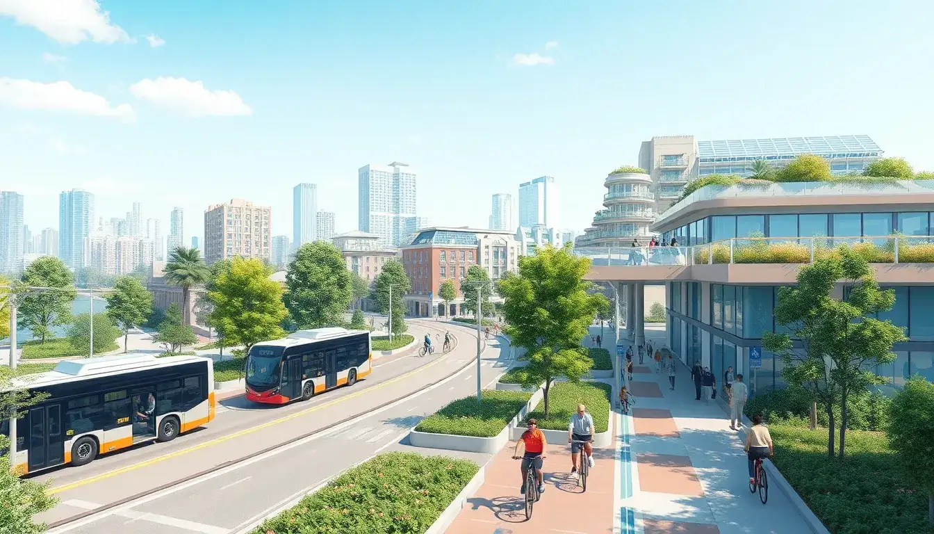 What strategies can cities use to encourage the use of multiple modes of sustainable transport