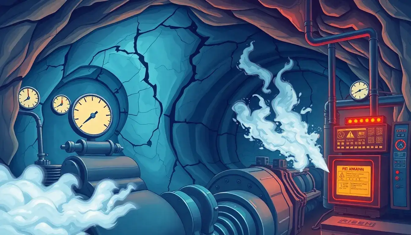 How can improper pressure settings lead to system failures in CAES systems