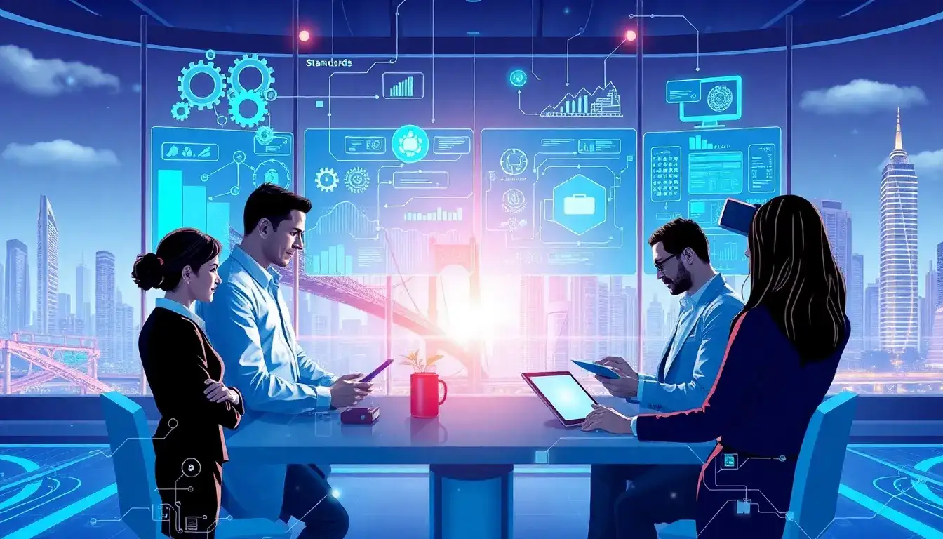 How can standardization and interoperability be achieved through private and public sector collaboration