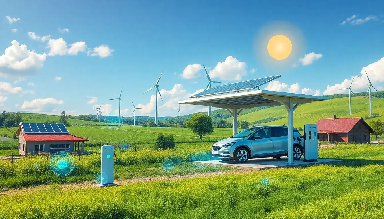 What are some innovative solutions to address the lack of EV charging infrastructure in rural areas