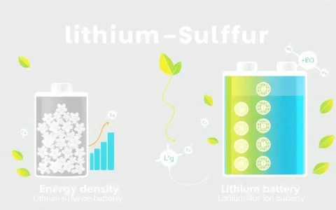 How does the energy density of lithium-sulfur batteries compare to traditional lithium-ion batteries