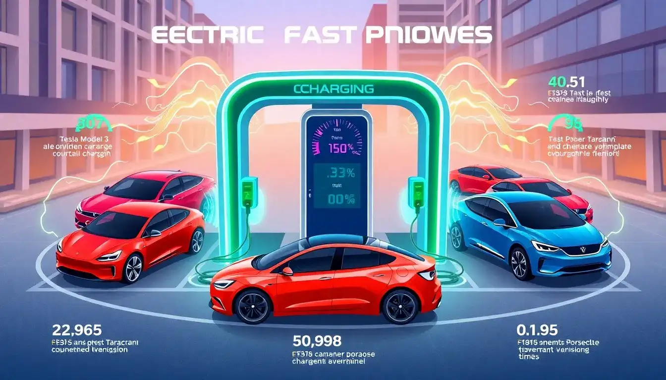 Which EV models have the fastest charging times
