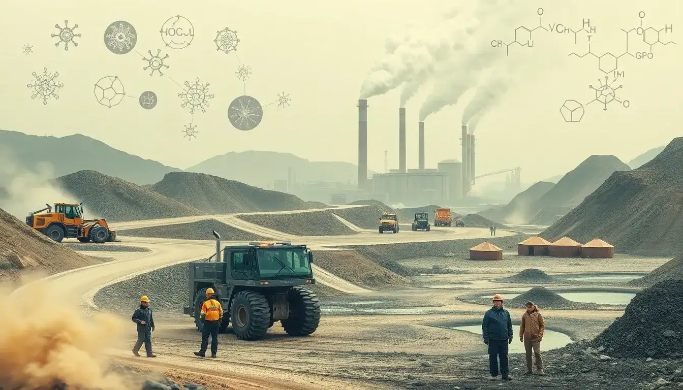 What are the health risks associated with the extraction and processing of rare earth elements