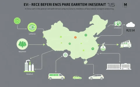 What role does China play in the global rare earth element market and how does this influence EV production
