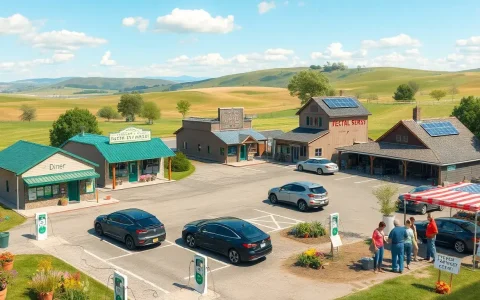 What role do local businesses play in expanding EV charging infrastructure in rural areas