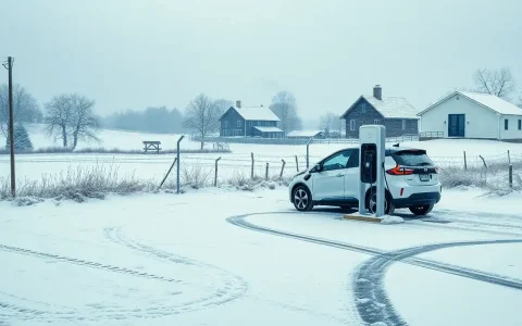 How does winter weather impact EV charging in rural areas