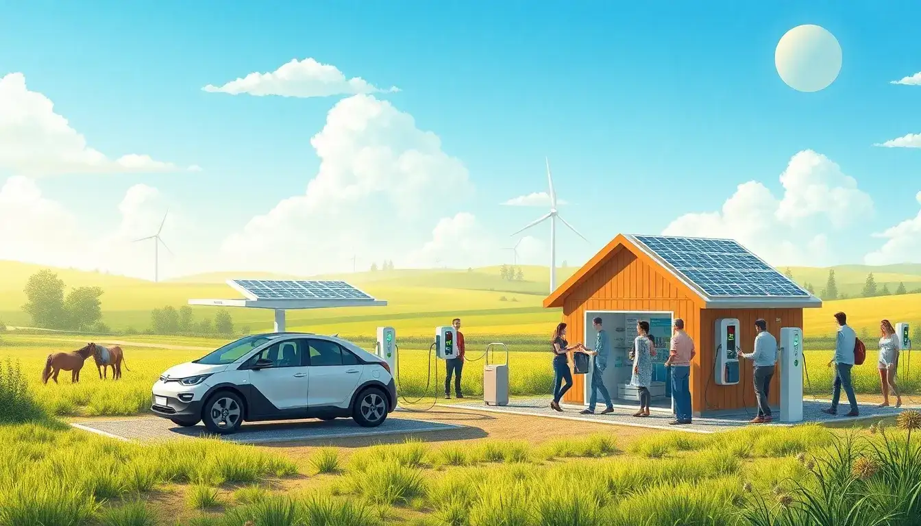 What are some innovative solutions to address EV charging challenges in rural areas