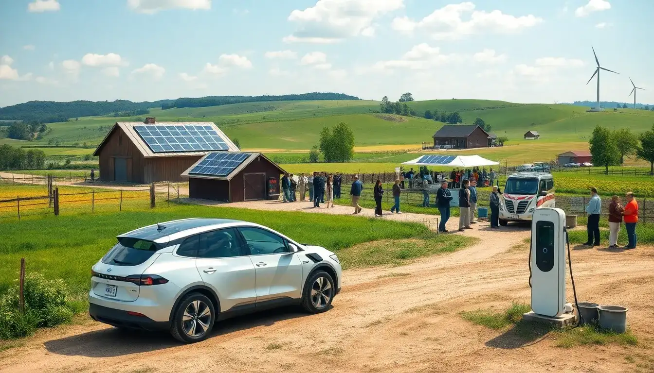 What role can private companies play in encouraging EV adoption in rural communities