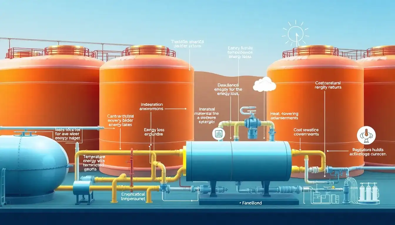 What are the main challenges in implementing thermal energy storage in CAES