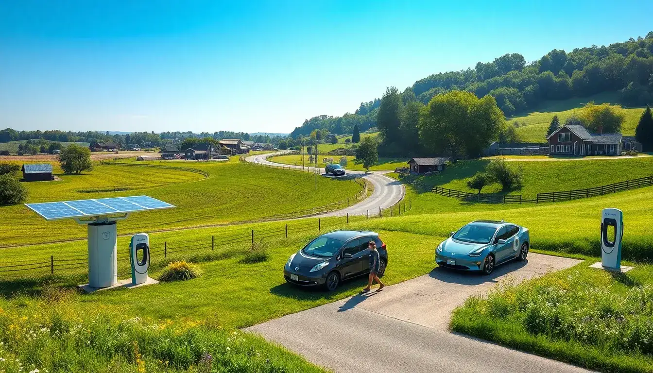 How can federal funding programs be leveraged to support EV infrastructure in rural areas