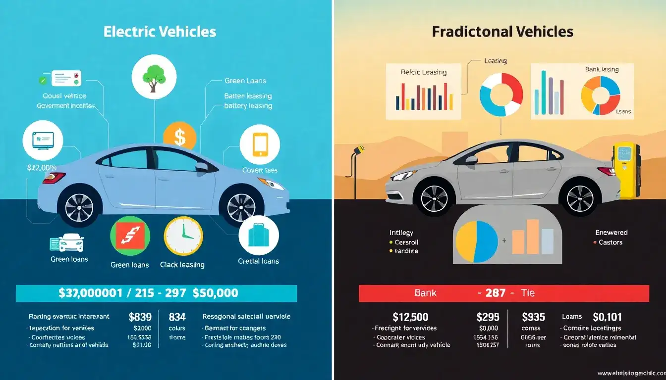How do financing options for EVs compare to those for traditional vehicles