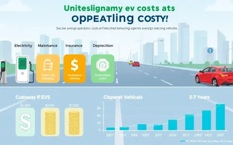 What are the average operating costs for EVs over a 5-year period