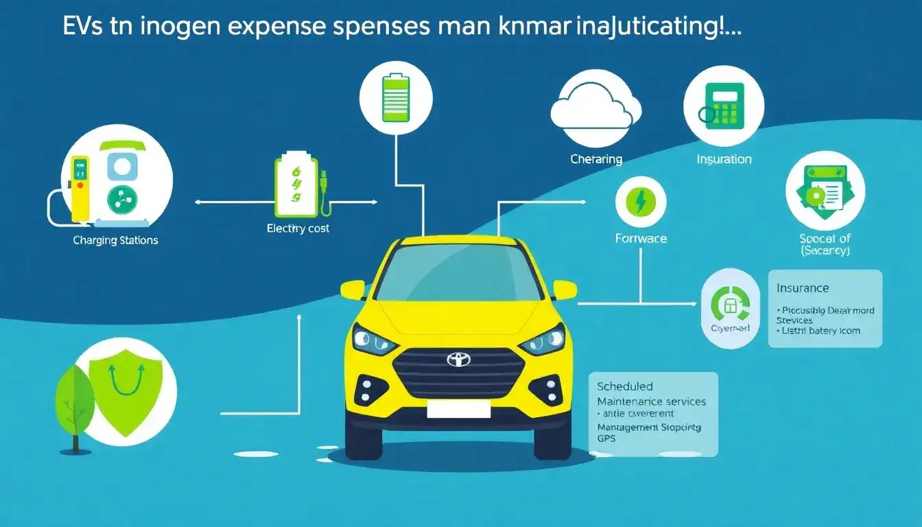 What are the main ongoing expenses for maintaining an EV fleet