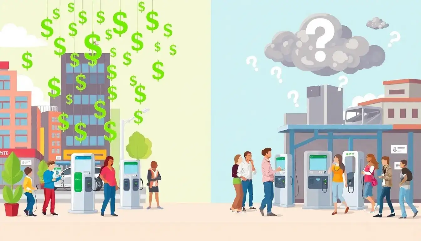 How do grants and incentives impact the overall cost of EV charging stations