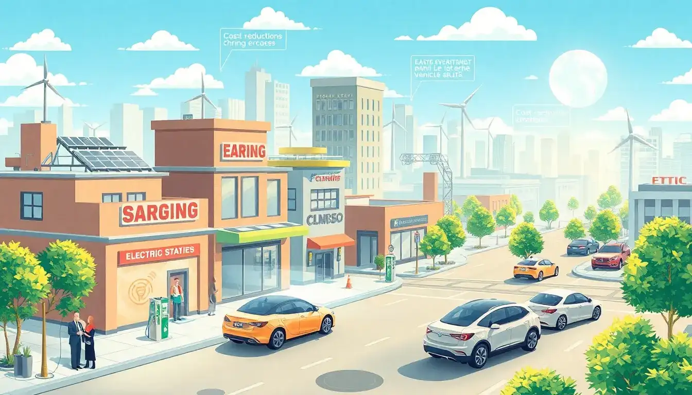 What are the potential cost-reduction strategies for businesses installing EV charging stations